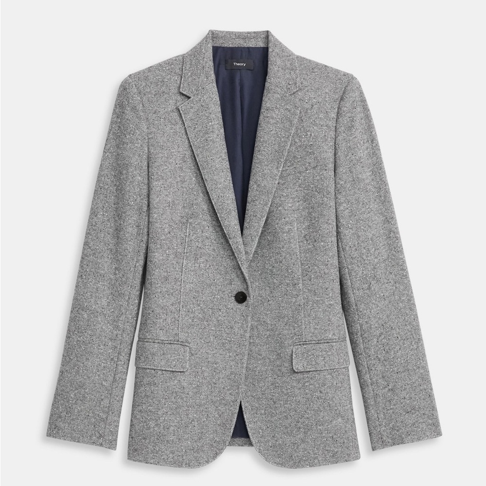 Theory Staple Blazer in Speckled Wool, Sz 2 NWT